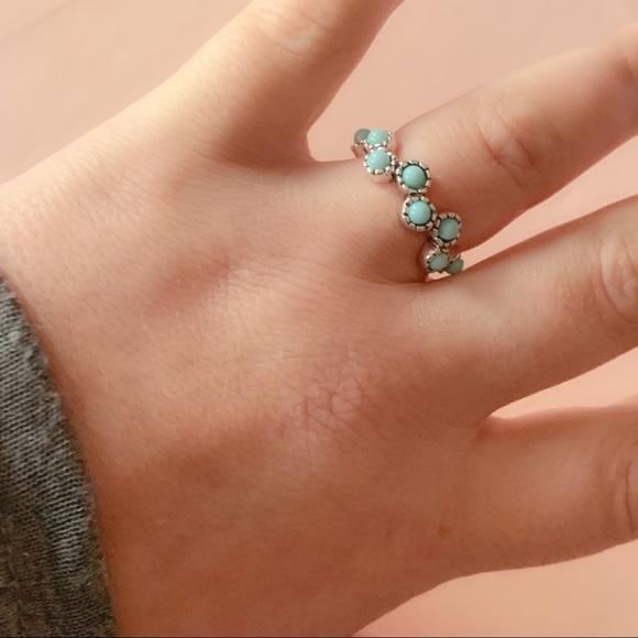 Sterling Silver & Turquoise Bubble Ring - Picture 4 of 4